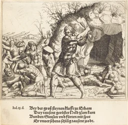 Samson zabija Filistynów, 1548.