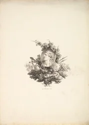 Winieta z głową Bachusa na Kornelianie, Tom I, s. 242, z Description de..., 1778-80.
