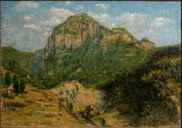 Pejzaż afrykański (olej na płótnie), cm 79 x 112,5.