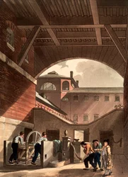 Silnik wodny w więzieniu Cold Bath Fields, Londyn, 1808