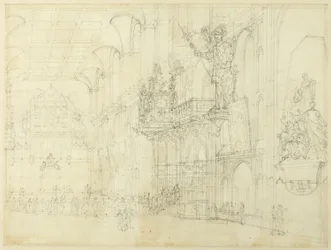 Studia dla Guild Hall, z Microcosm of London