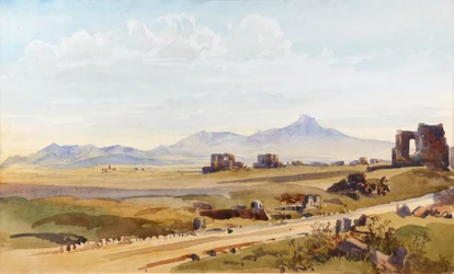 Na Via Appia, Rzym (akwarela)
