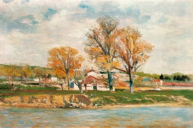 Aureliano de Beruete i Moret (1845-1912) - Brzegi rzeki jabłek. Olej na płótnie.