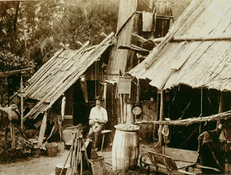 Poszukiwacz australijski, ok. 1880 (zdjęcie w sepii)