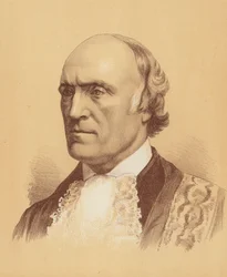 Sir Terence Aubrey Murray, były przewodniczący Rady Legislacyjnej (kolorowa litografia)