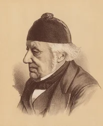 Sir William Westbrooke Burton, późniejszy sędzia Sądu Najwyższego Nowej Południowej Walii (kolorowa litografia)