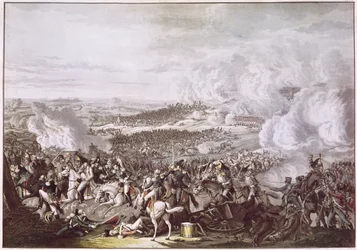 Ucieczka Napoleona (1769-1821) po bitwie pod Waterloo, 18 czerwca 1815, ok. 1815-30