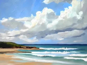 Spokój nadmorskiej plaży