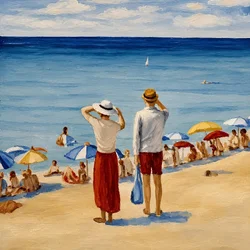 Letni widok na plażę