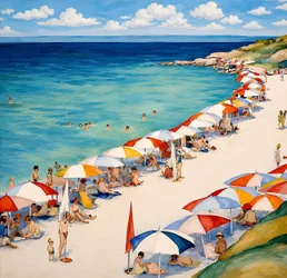 Słoneczny dzień na plaży
