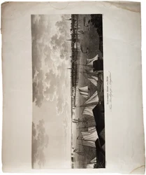 Port w Nowym Jorku, od Brooklynu do Long Island, z Atlasu Stanów Zjednoczonych, 1824 (akwatinta)
