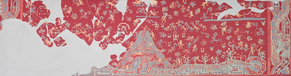 Niebo boga deszczu, fresk z Tlalocan (malowidło ścienne)
