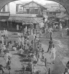 Targ w Ahmadabadzie, Indie, 1902.