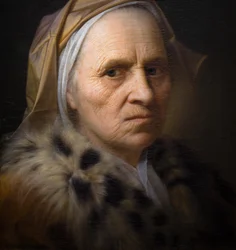 Stara kobieta (szczegół)