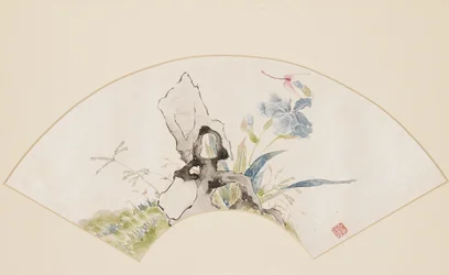 Lilia, skała i ważka, XIX w. 1801-1900