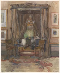 Salon przy Riouwstraat w Hadze, w świetle dziennym