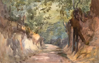 Wejście do Scalands Gate (akwarela i grafit na papierze tkanym)