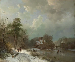 Pejzaż zimowy, Holandia, 1833