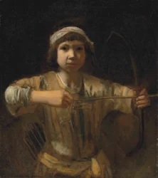 Ismael z łukiem i strzałami