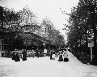 Lincoln Park Zoo., Chicago, Illinois, USA, ok. 1900 (zdjęcie czarno-białe)