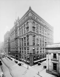 Rookery Building, Chicago, Illinois, USA, ok. 1905 (zdjęcie czarno-białe)