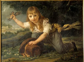 Portret dziecka Paulina des Hours, spadkobiercy zamożnej rodziny fabrykantów i przyszłego burmistrza Montpellier Malarstwo Antoine Jean Gros (1771-1835) 1793 nd. 0,98x0,74 m Rennes, Musee des Beaux Arts