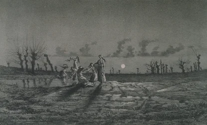 Lavandières, czyli nocne praczki, ilustracja do Legendes Rustiques George Sand (1804-76), 1858