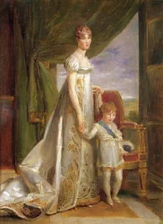 Hortense-Eugénie de Beauharnais (1783 - 1837), królowa Holandii i jej syn Karol Napoleon Bonaparte (1803 - 1807), 1806