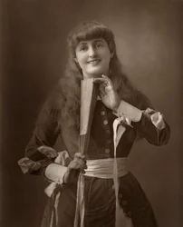 Brytyjska aktorka Alice Atherton w filmie Oliver Grumble, 1886