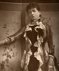 Brytyjska aktorka Lady Monckton w filmie Jim the Penman, 1886 r.