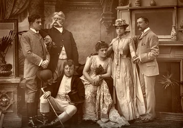 The Drury Lane Company w A Run of Luck, w Drury Lane Theatre, Londyn, 1886
