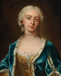 Portret Augusty Saxe-Gotha 1719-1772, księżnej Walii, połowa XVIII w.