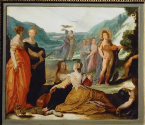 Apollo, Pallas i Muzy (marmur)