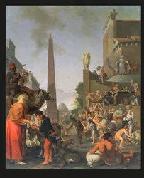 Józef rozprowadza kukurydzę w Egipcie, 1655