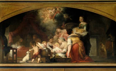 Narodzenie Marii Panny. Obraz Bartolomé Murilla (1618-1682), 1661. Wys. 1,79 x 3,49 m, Paryż, Musée du Louvre