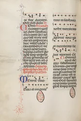 Mszał: Fl. 177v: Muzyka do różnych modlitw zwyczajnych, 1469.