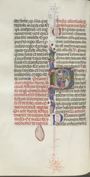 Mszał: Fl. 208v: Wniebowstąpienie Chrystusa, 1469.