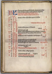 Mszał: Fl. 5v: Strona kalendarza czerwcowego, 1469.