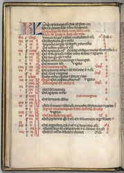 Mszał: Fl. 6v: Strona kalendarza sierpnia, 1469.