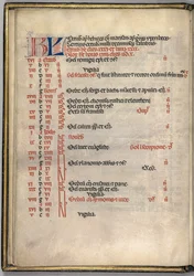 Mszał: Fl. 7v: Październikowa strona kalendarza, 1469.