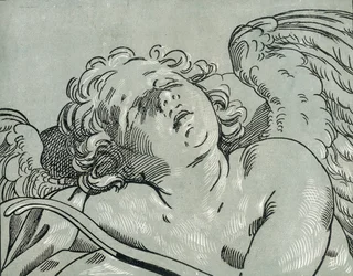 Śpiący amorek, 1630-45.