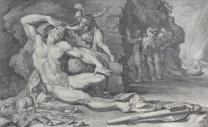 Płyta 6: Ulisses wbija płonący kołek w oko Polifema, 1756