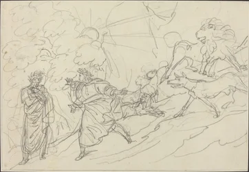 Dante ucieka przed dzikimi bestiami i spotyka Virgil