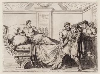 Sulla rozkazujący swoim sługom udusić sędziego Graniusa, 78 p.n.e. (akwaforta)