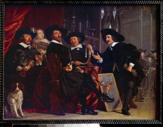 Les syndics des arbaletriers de San Sebastian a Amsterdam Obraz Bartholomeusa Van der Helsta (1613-1670)