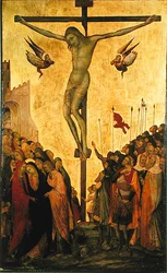 Kalwaria (złoto i tempera na panelu)