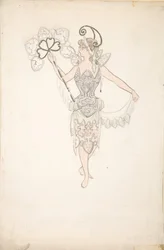 Kostiumy dla Pani z Wachlarzem, 1890-99.
