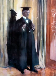 Edward Terry w „Moja ładna pokojówka”, ok. 1902 r.