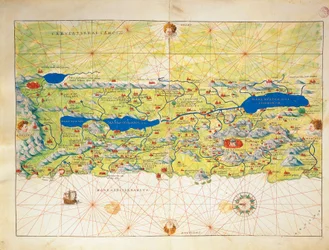 Ziemia Święta, Izrael i Palestyna, z Atlasu Świata w trzydziestu trzech mapach, autorstwa Battisty Agnese