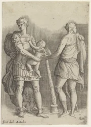 Perseusz z dwoma puttami i Herkulesem od tyłu